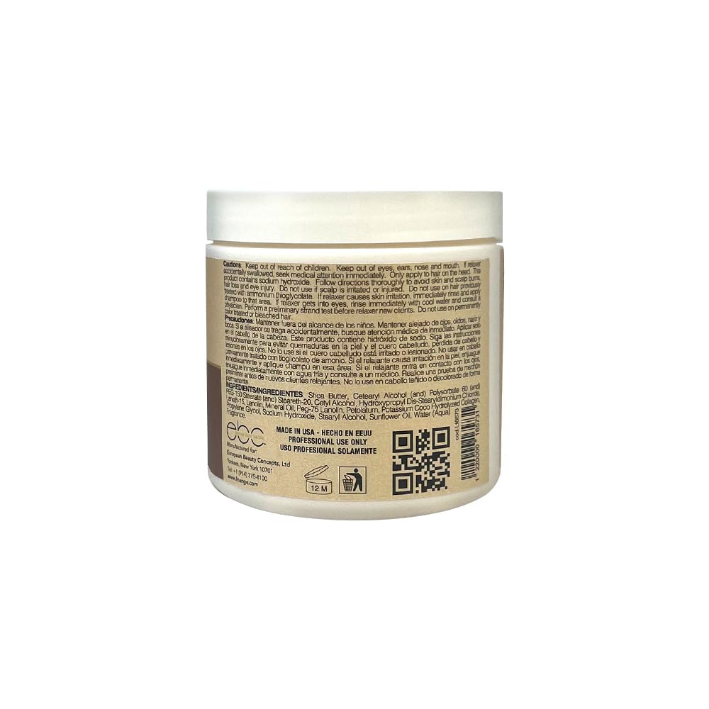 Linange Italian professional hair texturizer cream product labeling and instructions