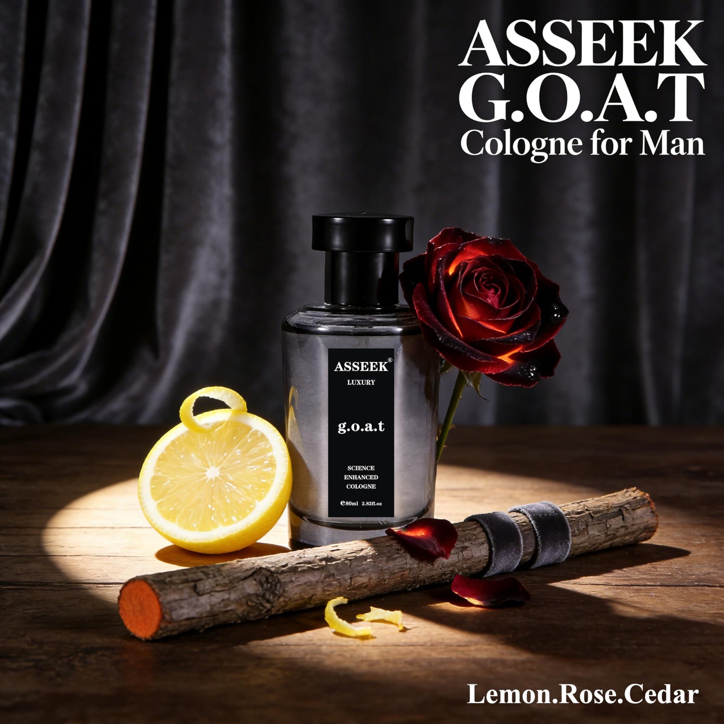 Asseek G.O.A.T men perfume minimalist black bottle