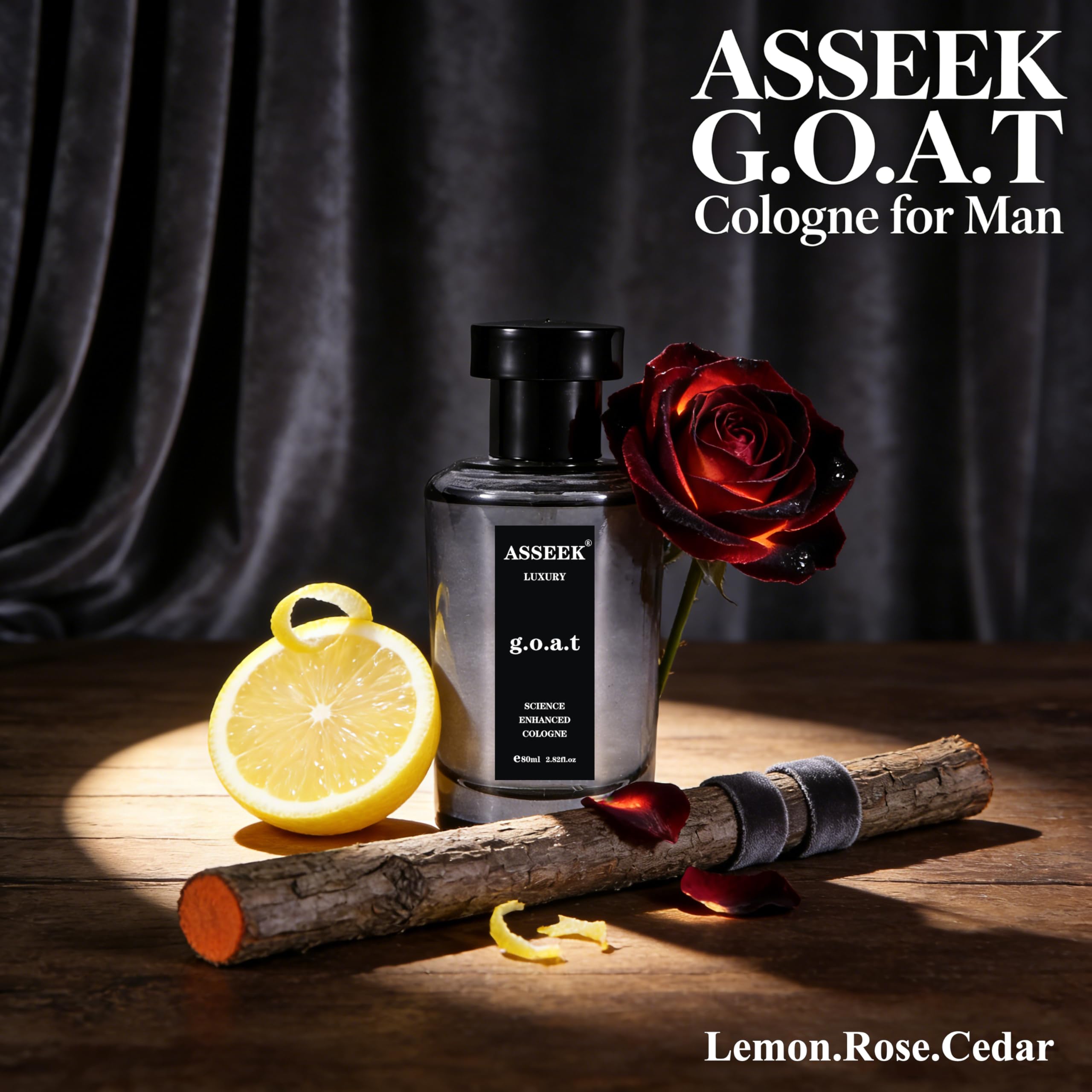 Asseek G.O.A.T men perfume minimalist black bottle