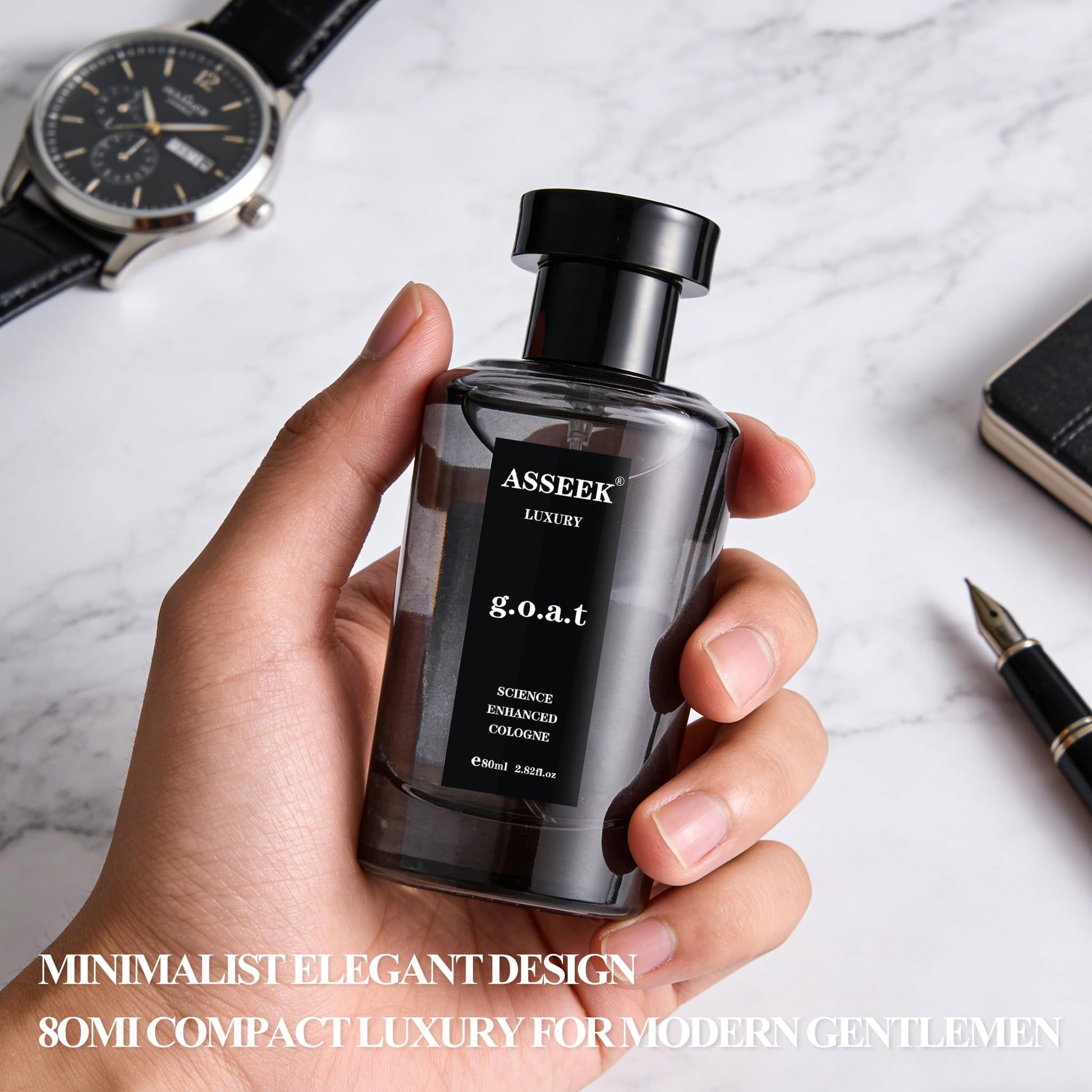 Asseek G.O.A.T luxury fragrance for men packaging