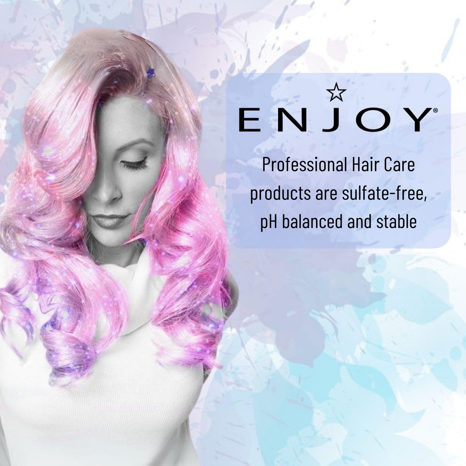 Enjoy Stimulator fine hair thinning treatment bottle back view with ingredients list