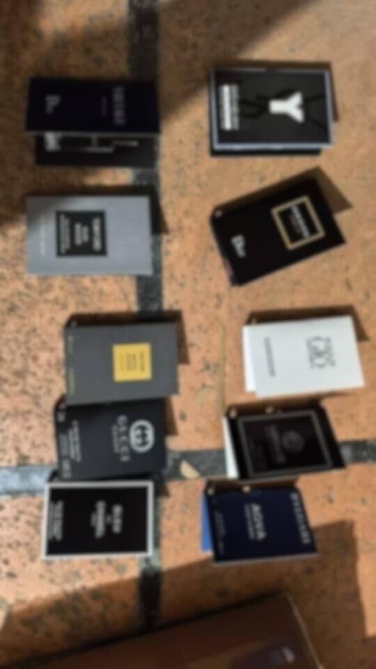 Variety pack of 11 men cologne vials for scent testing