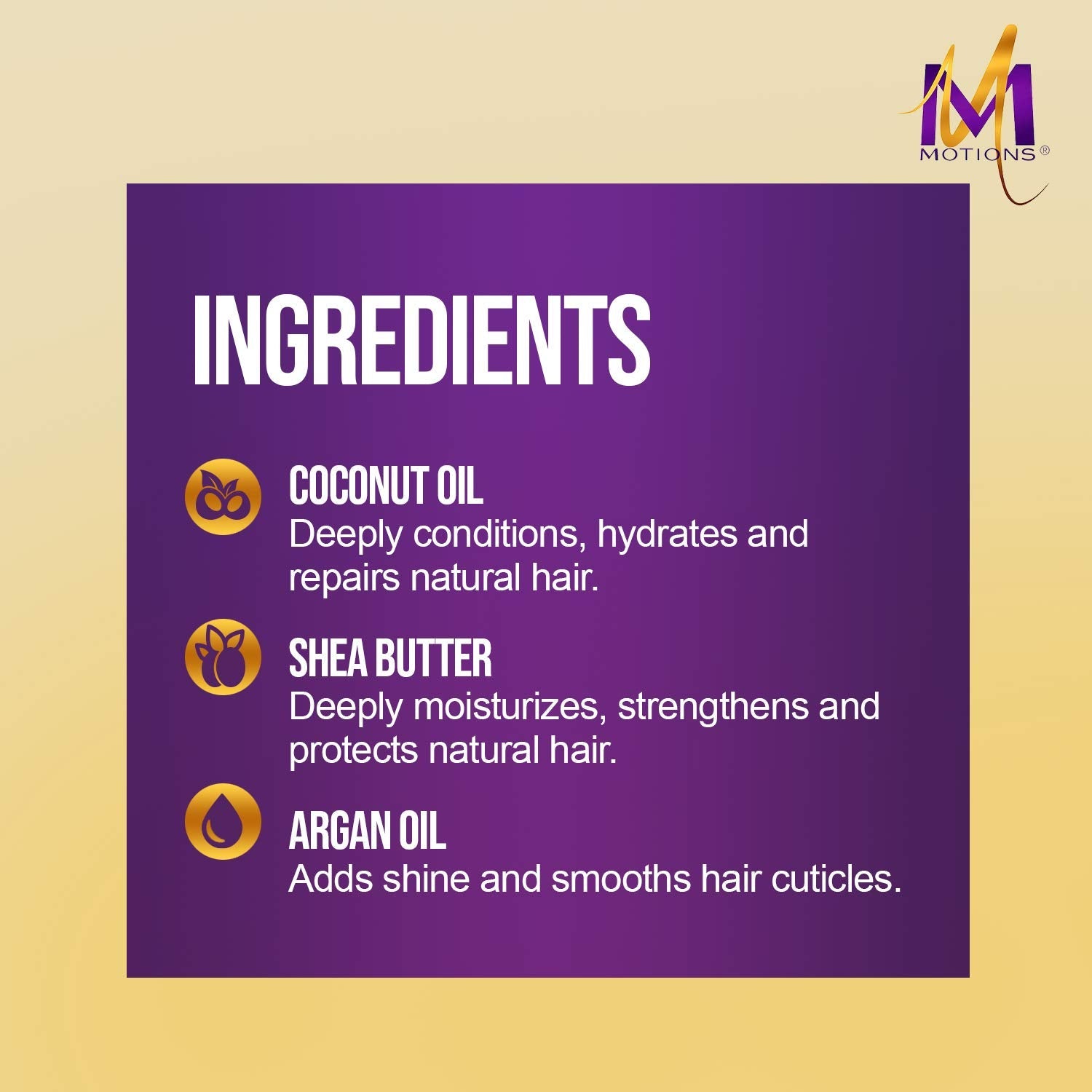 Motions textured hair and scalp moisturizer daily treatment jar back label