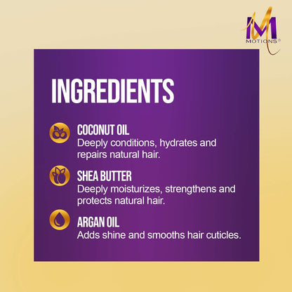 Motions textured hair and scalp moisturizer daily treatment jar back label