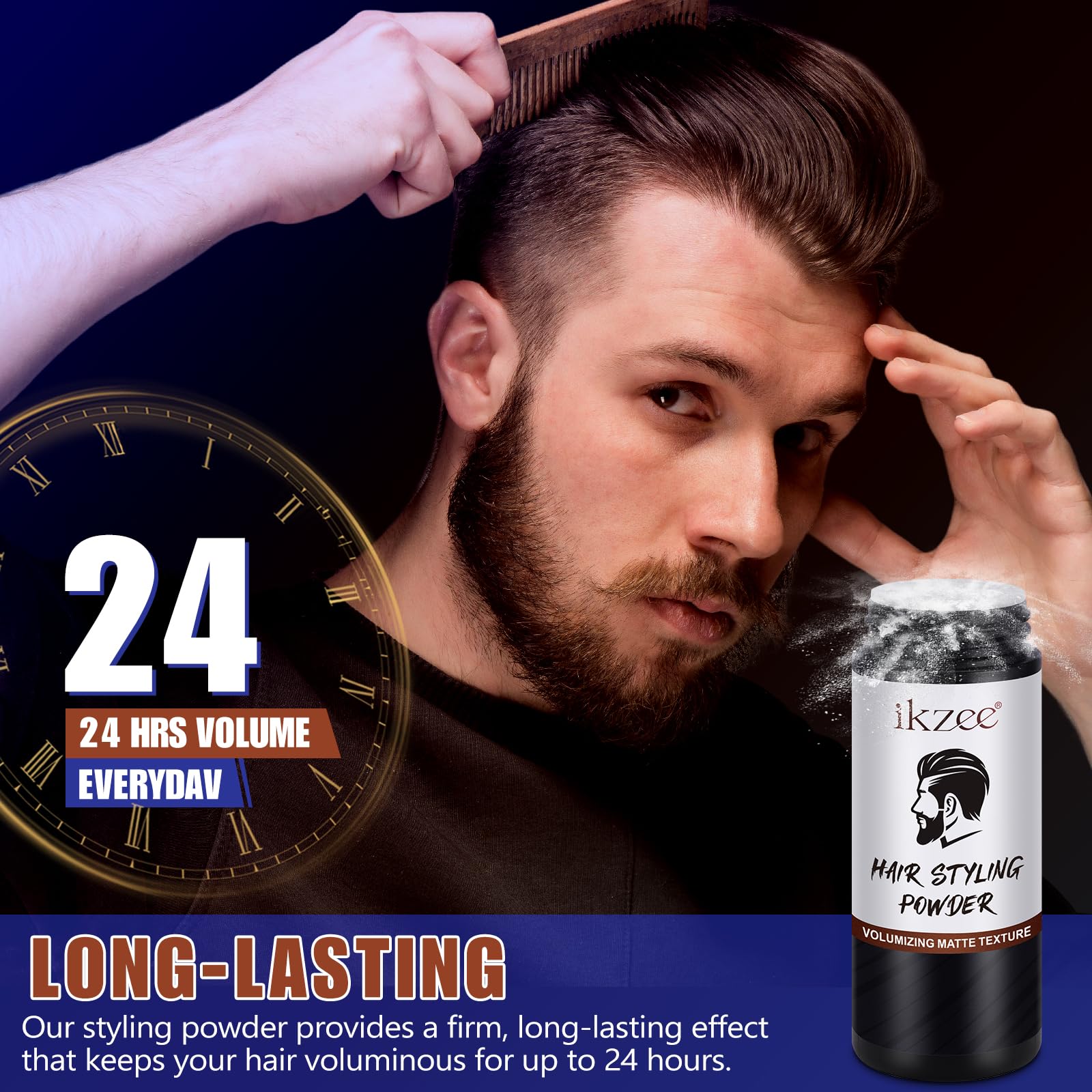 Long lasting matte texture hair powder lightweight container view