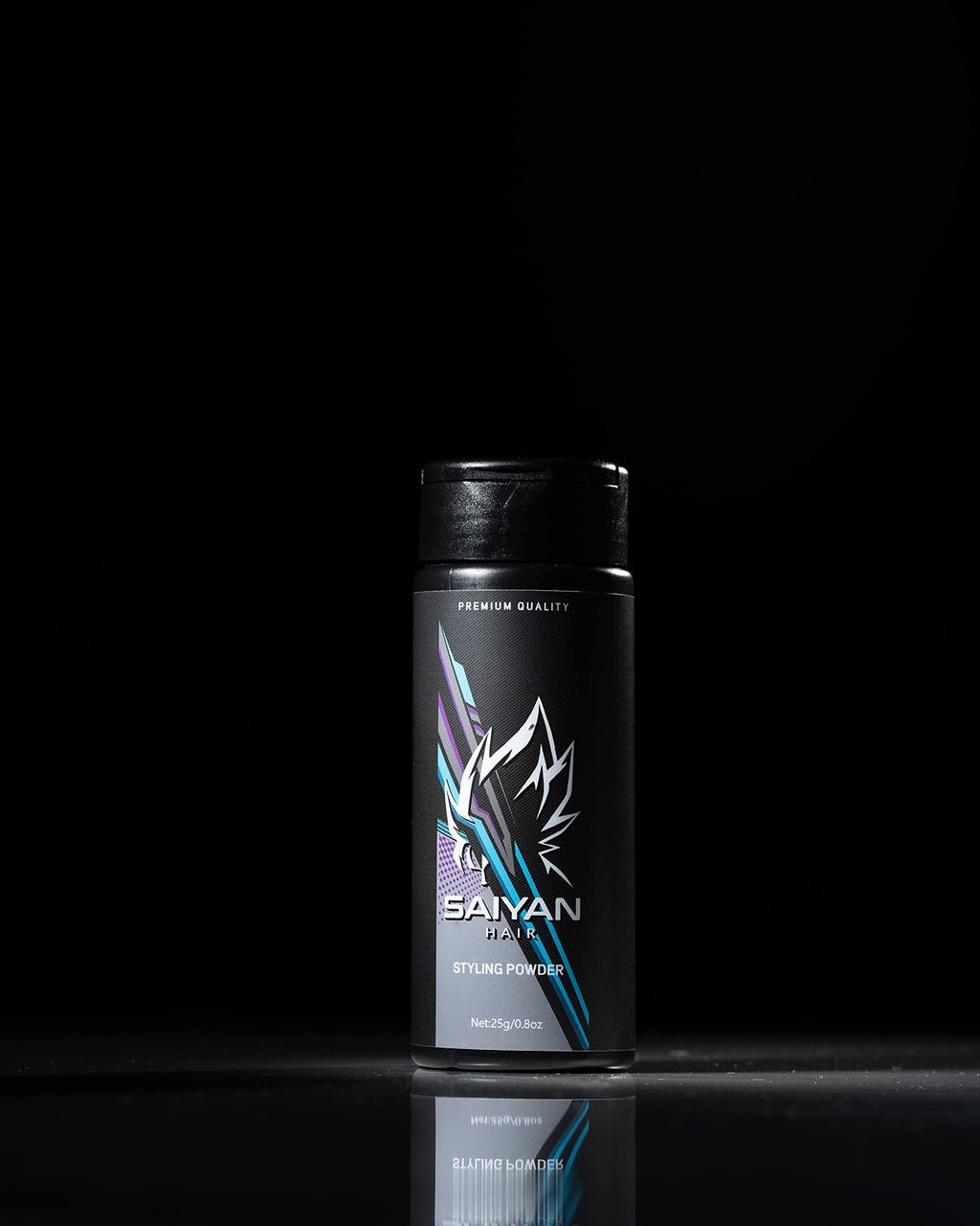 Anime inspired design bottle of medium hold hair powder