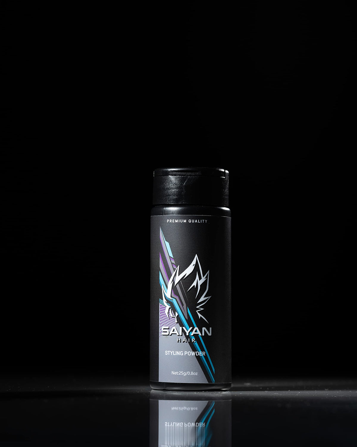 Anime inspired design bottle of medium hold hair powder
