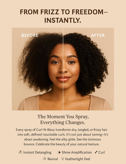Using On Natural hair spray to define curly hair texture