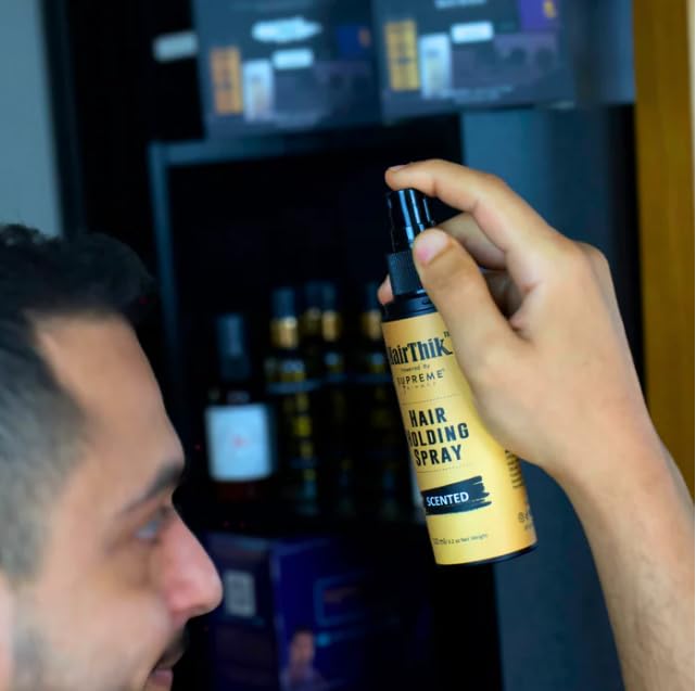 Alcohol free hair enhancement finisher spray for secure weatherproof hold
