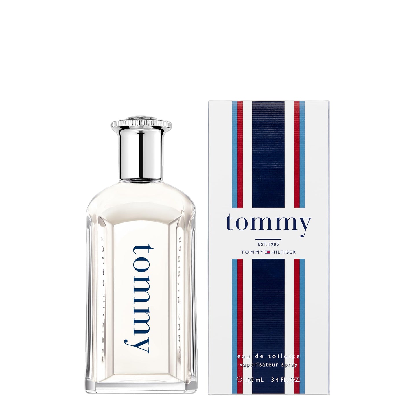 Authentic Tommy Hilfiger men fragrance clear glass packaging display