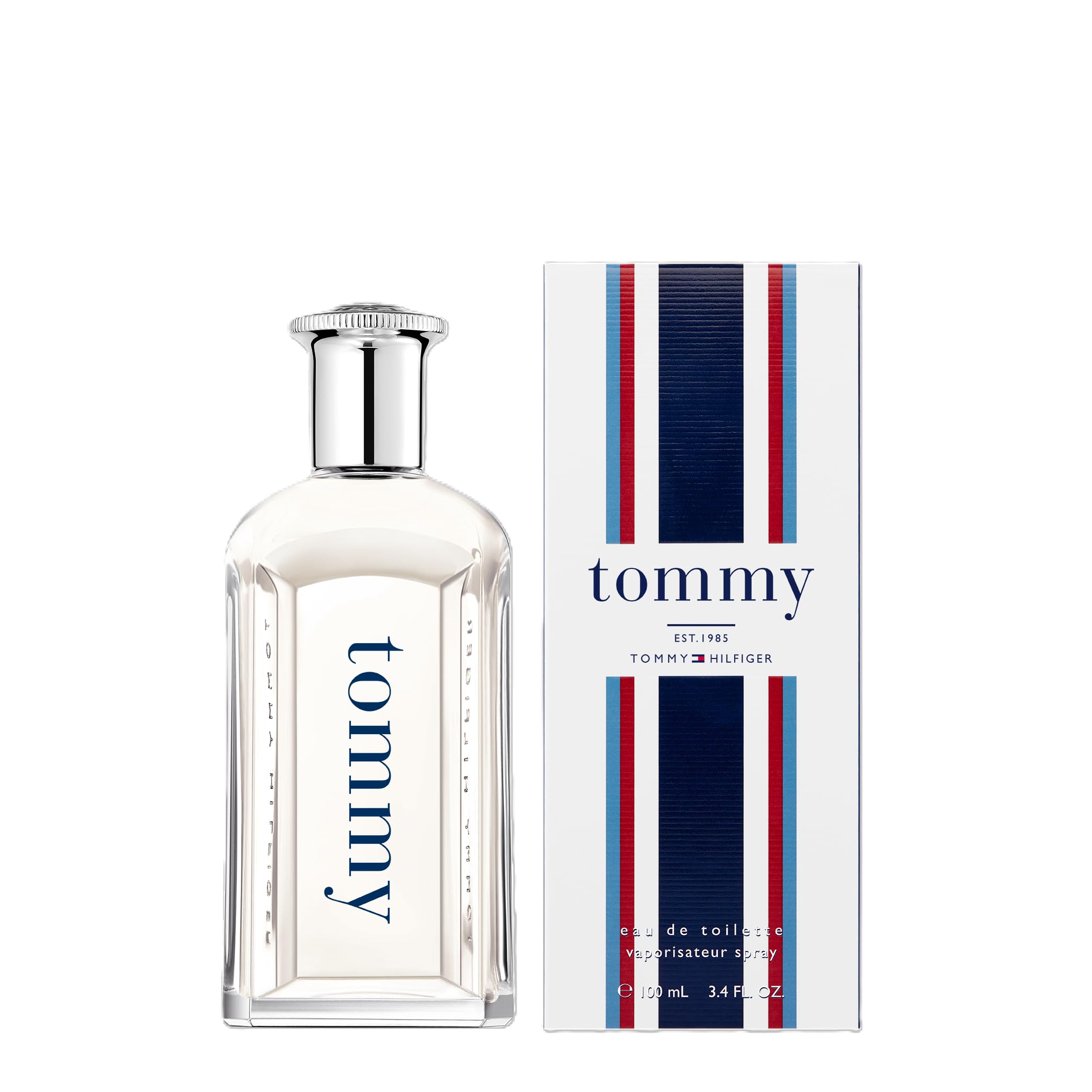 Authentic Tommy Hilfiger men fragrance clear glass packaging display
