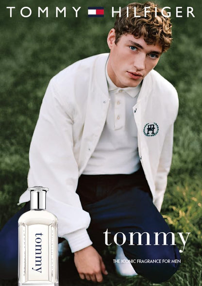 Tommy Hilfiger classic cologne spray elegant glass bottle side angle