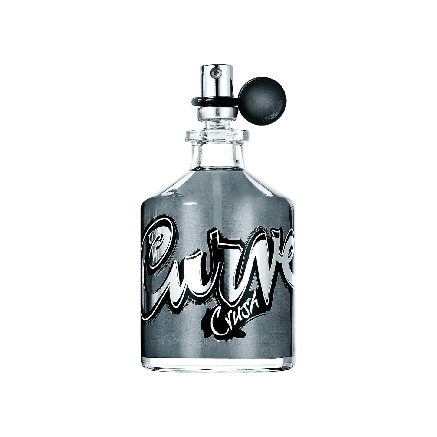 Curve Crush For Men Cologne 4.2 Fluid Ounces bottle placed next to its grey storage tin