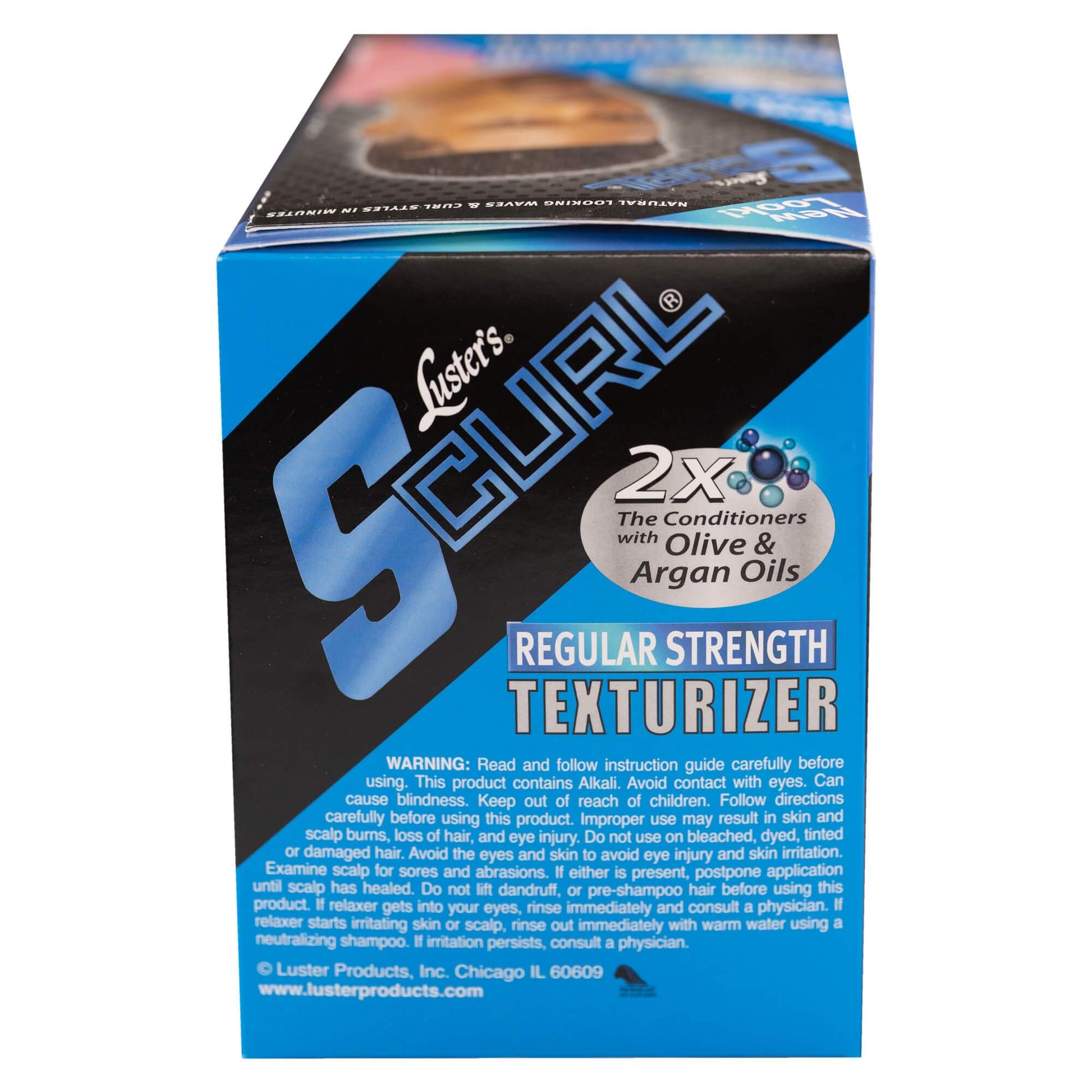 Luster's SCurl regular strength kit contents displayed clearly for hair texture enhancement