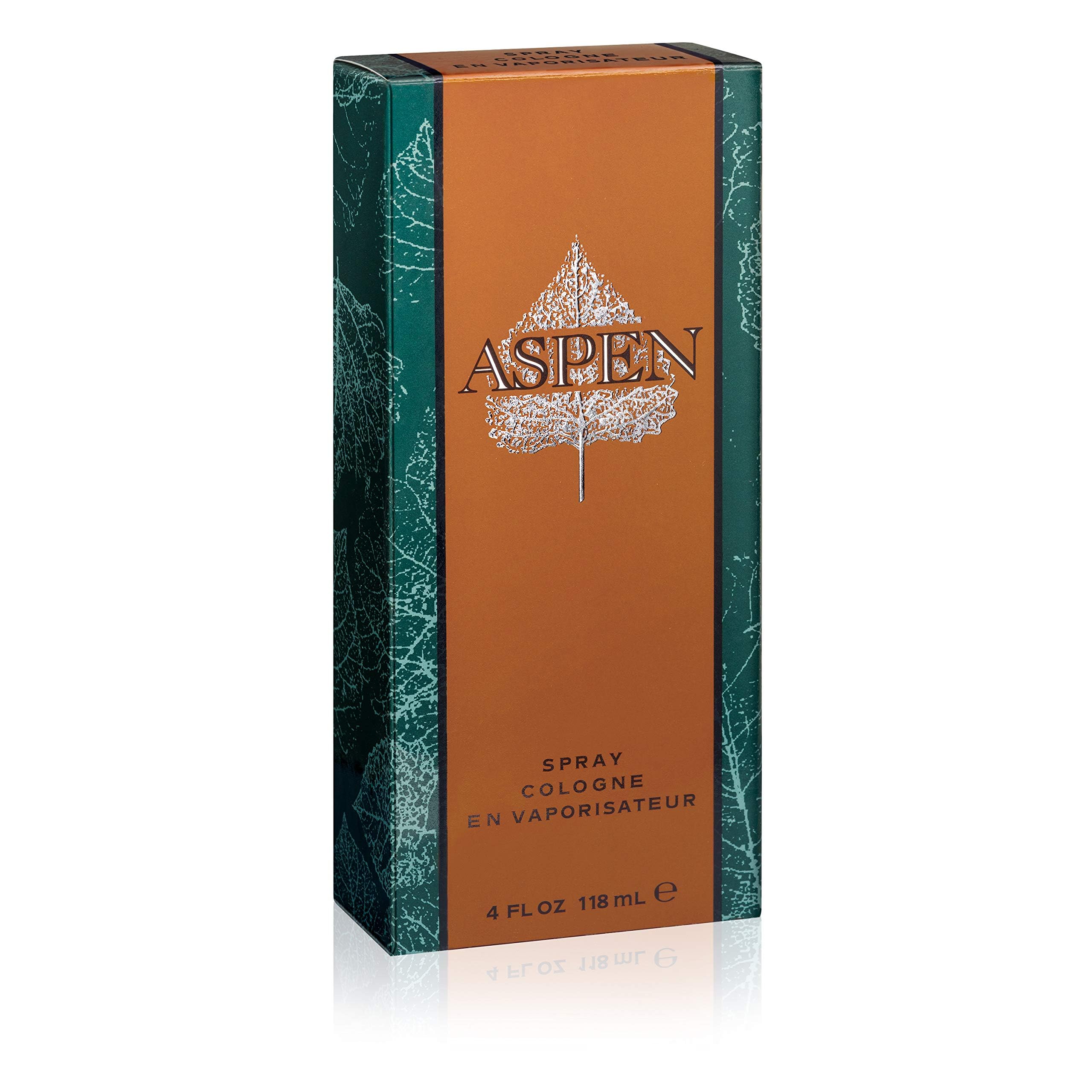 Authentic USA imported Aspen by Coty vegan formula cologne display