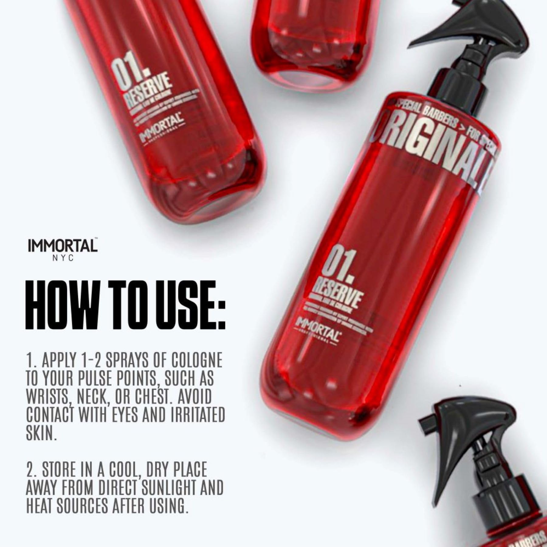 Professional grooming kit featuring Immortal NYC Reserve 01