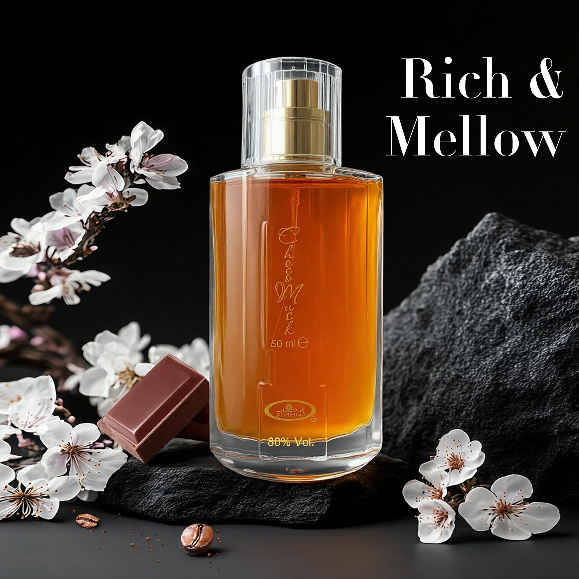 Afluxe Choco Musk cologne bottle in a lifestyle setting