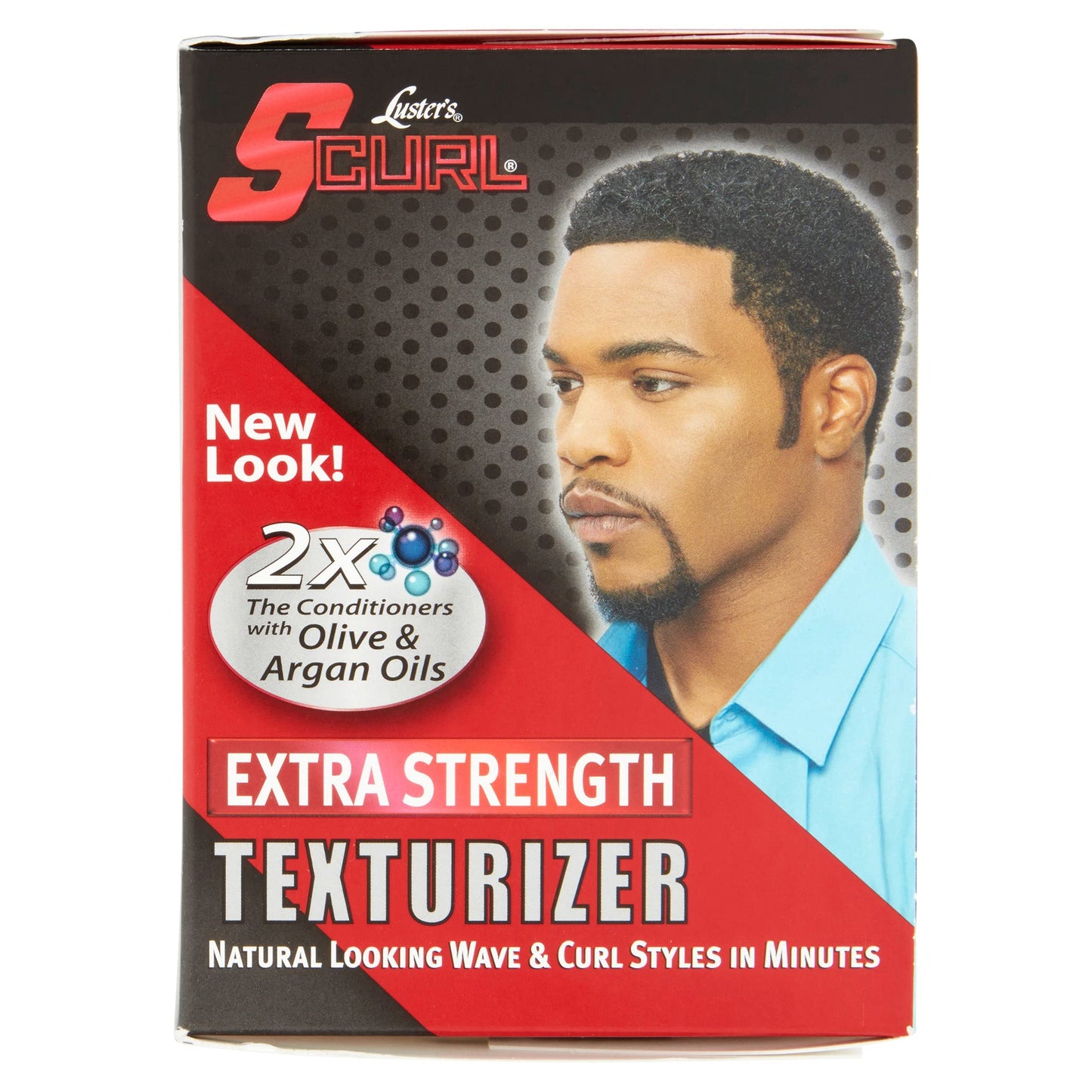 Luster hair styling cream texturizing kit displaying product details for coarse hair textures.
