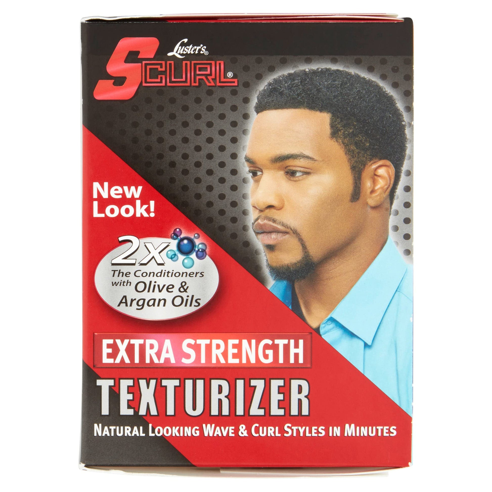 Luster hair styling cream texturizing kit displaying product details for coarse hair textures.