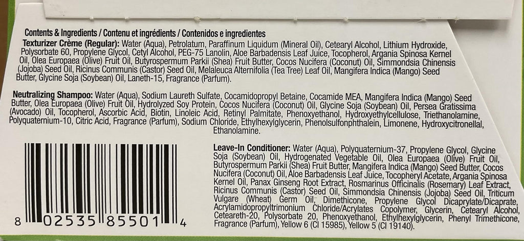 Soft And Beautiful Botanicals Texturizer pack of three boxes
