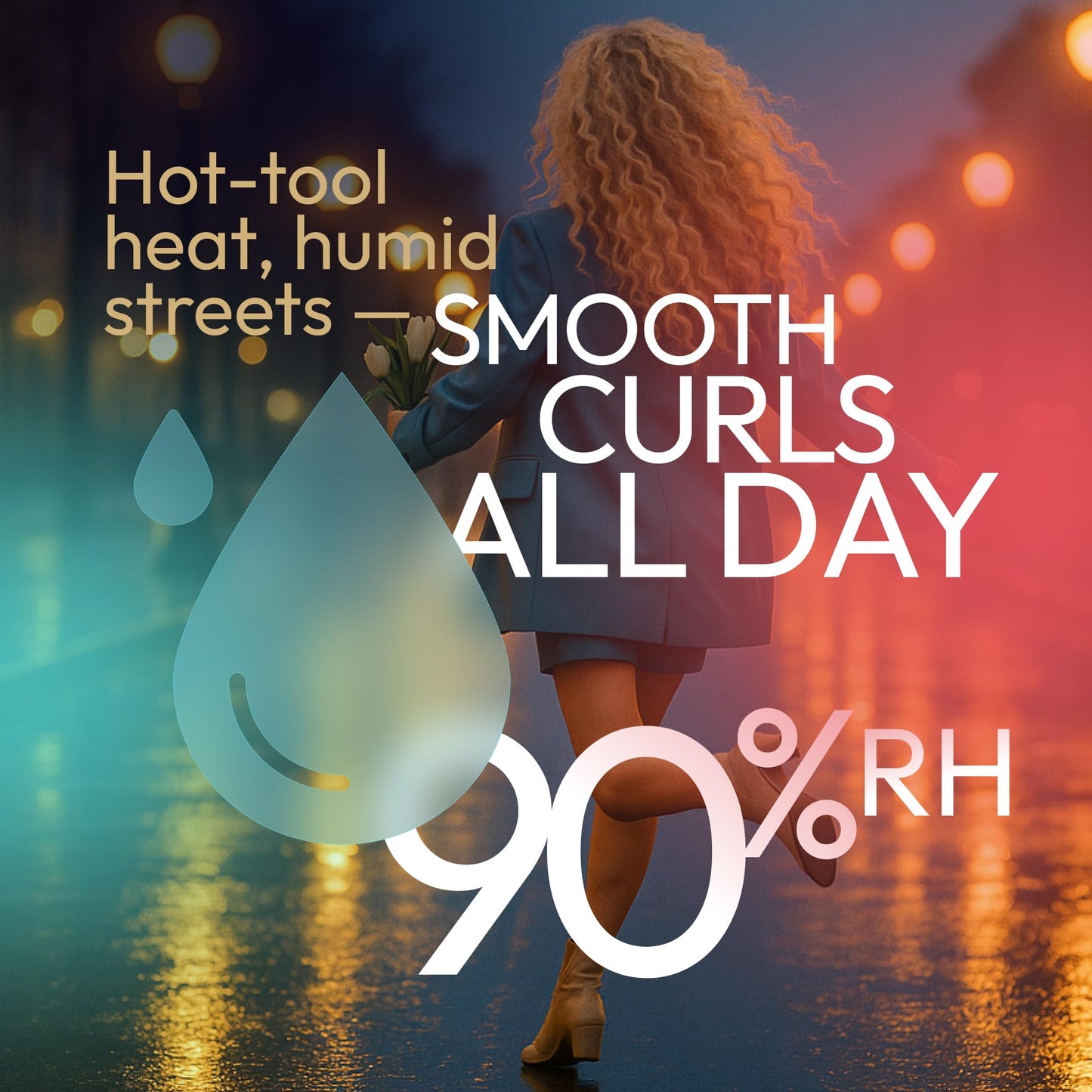 Sunatoria Curl Defining Cream bottle highlighting the key ingredients including premium macadamia and argan oil