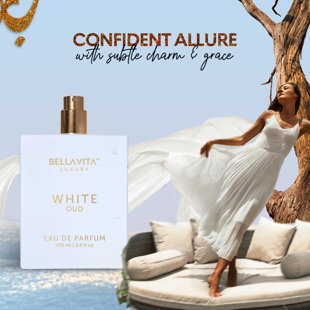 Top view of Bella Vita Luxury White Oud premium perfume