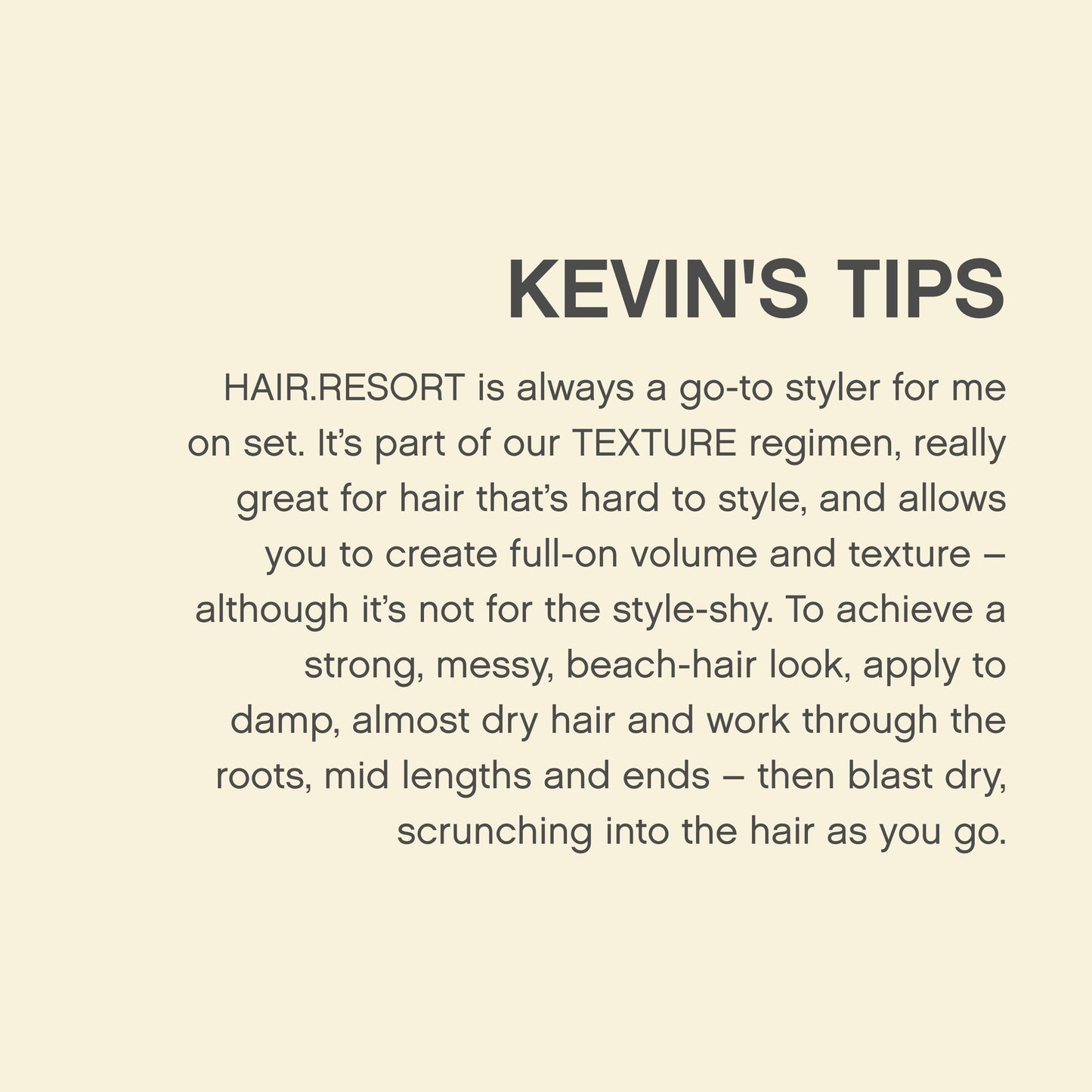Kevin Murphy Hair Resort 150ml premium salon product packaging