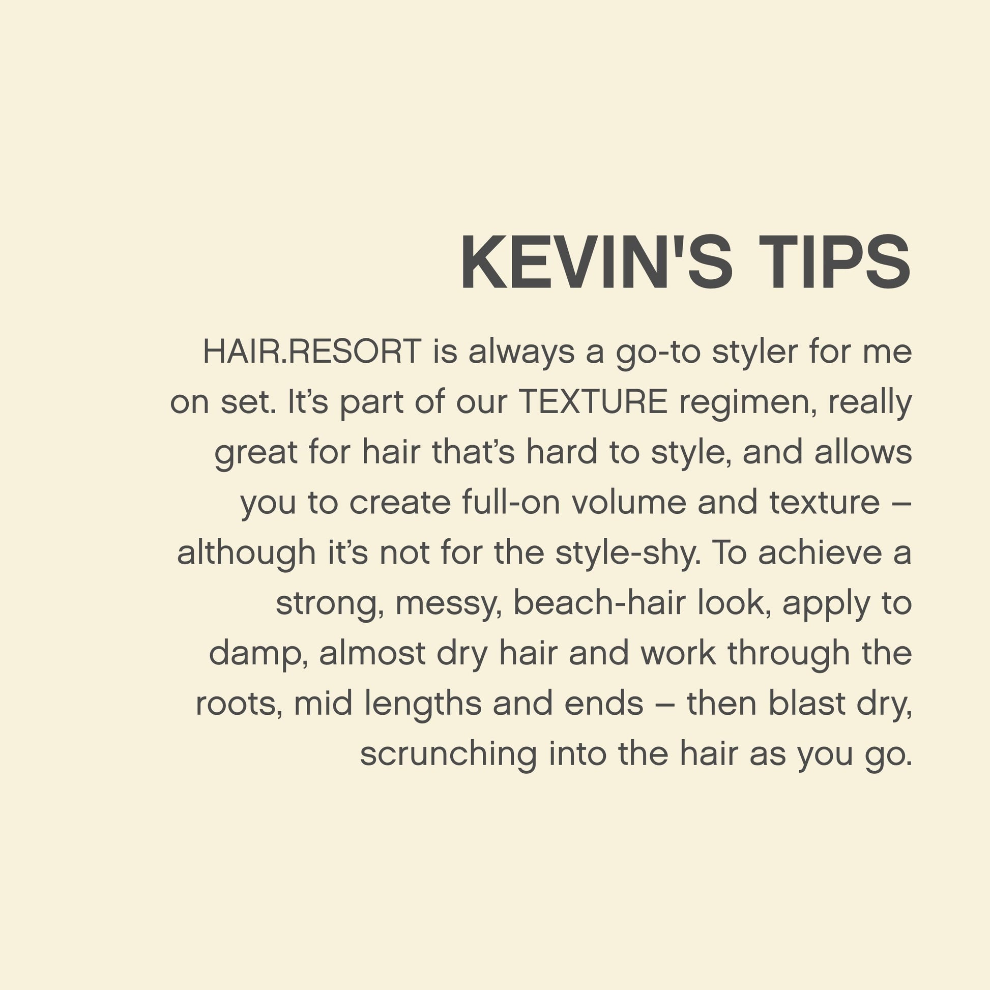 Kevin Murphy Hair Resort 150ml premium salon product packaging