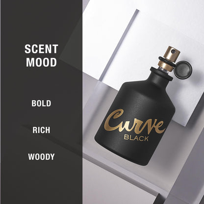 Side profile of the Curve Black for Men 125 milliliter bottle