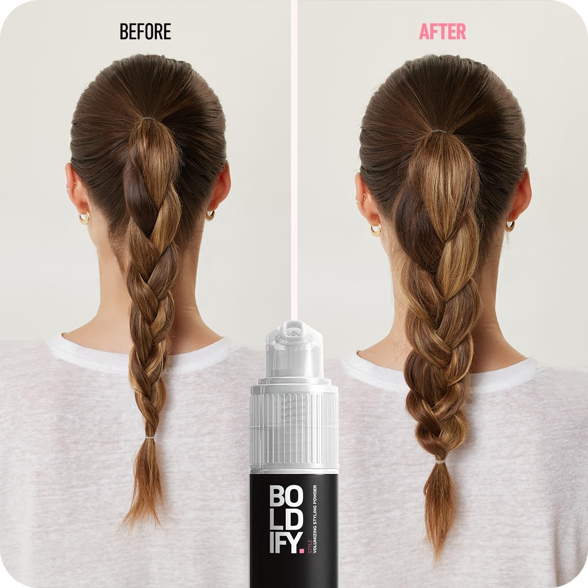 Boldify hair texturizer application on roots for men and women