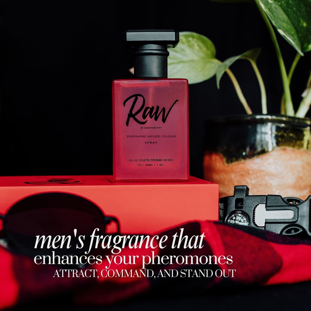 RawChemistry cologne bottle with pheromone infusion label