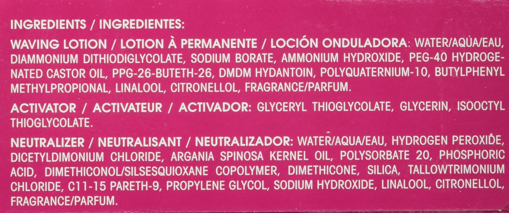 Zotos hair permanent treatment kit components displayed on a clean background