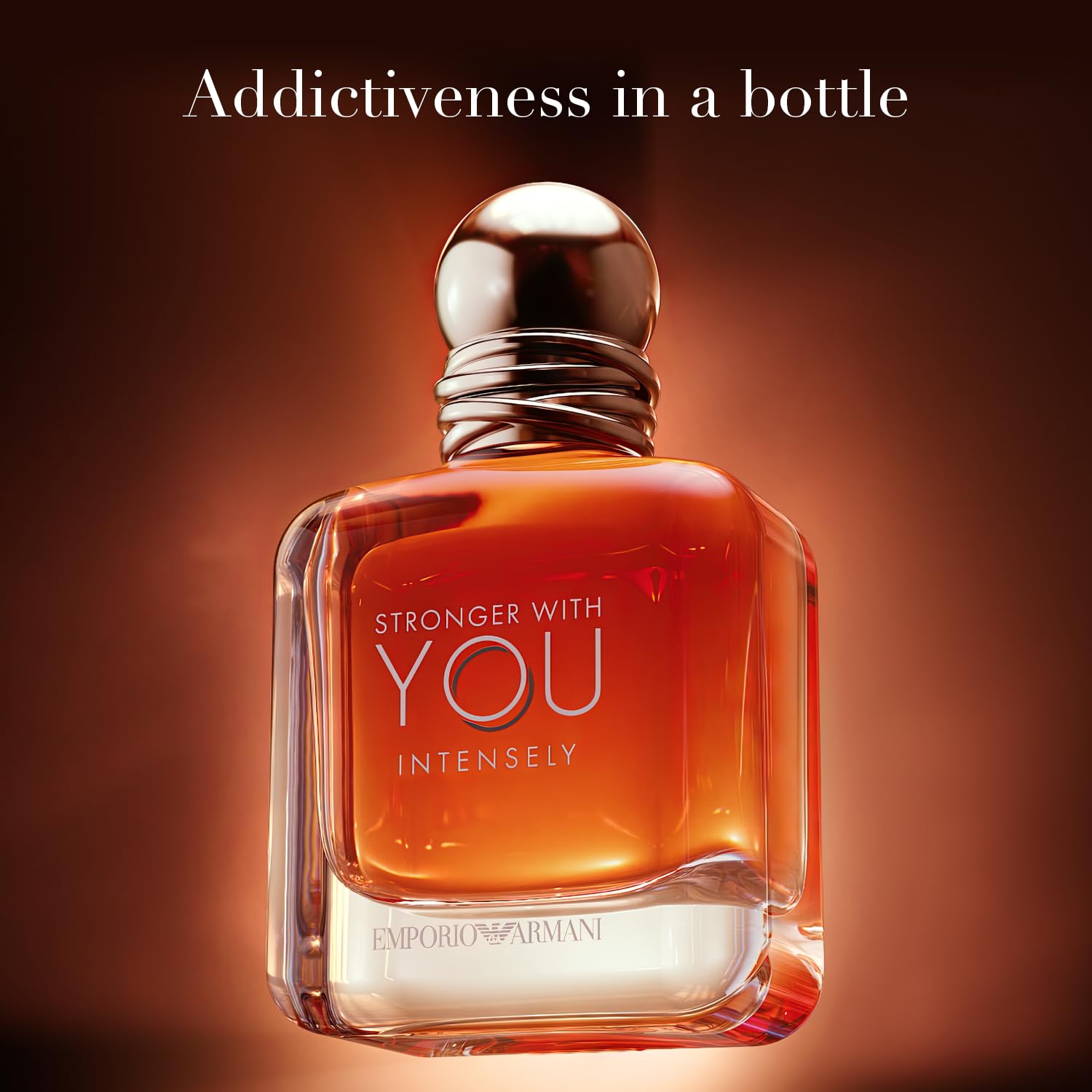 Side profile of Armani Stronger With You Intensely perfume