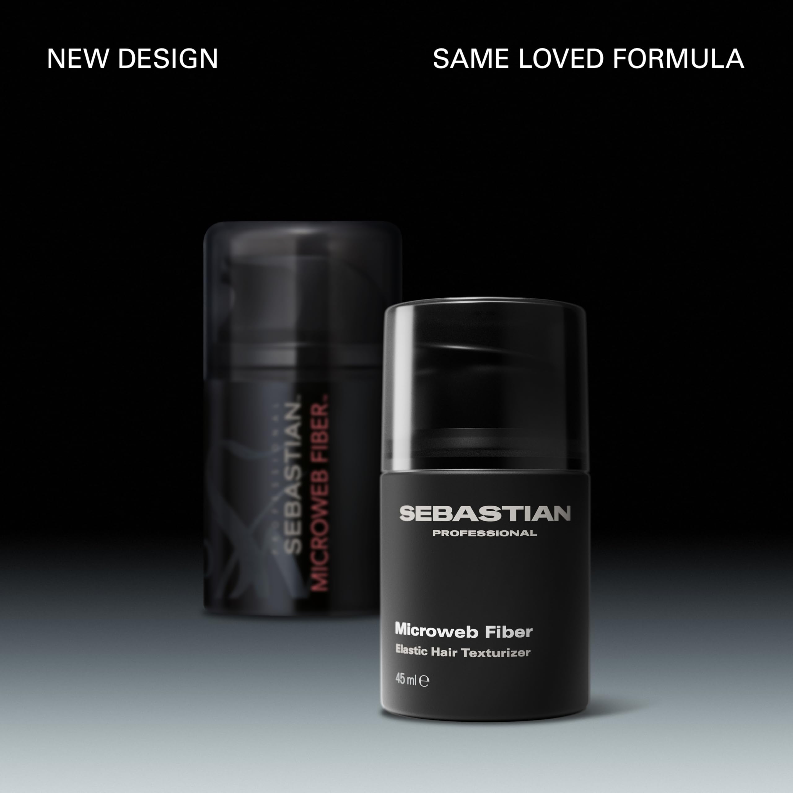 Sebastian Professional Microweb Fiber elastic retexturizer showing the packaging details and product labels
