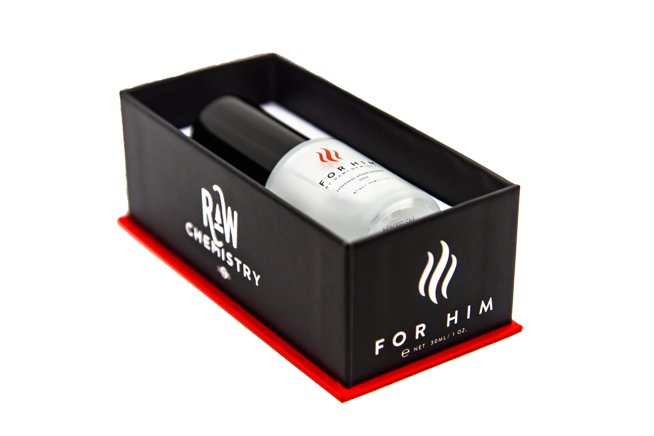 Close up of RawChemistry pheromone infused fragrance label