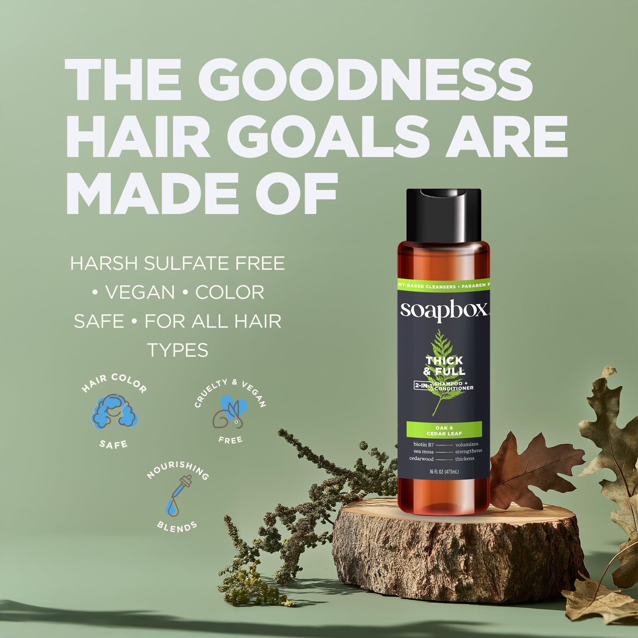 Soapbox 2 in 1 shampoo and conditioner for men packaging