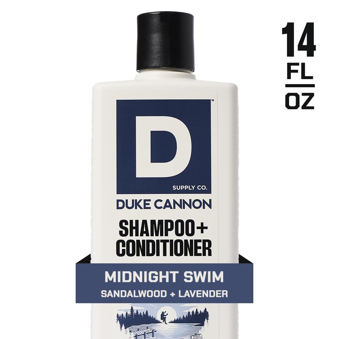 Duke Cannon Midnight Swim shampoo and conditioner 14 fluid ounces