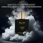 Bella Vita Luxury CEO Man perfume branding details