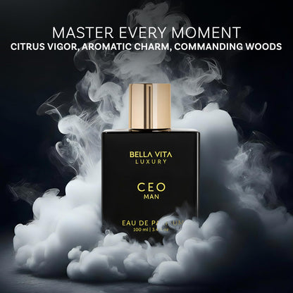 Bella Vita Luxury CEO Man perfume branding details