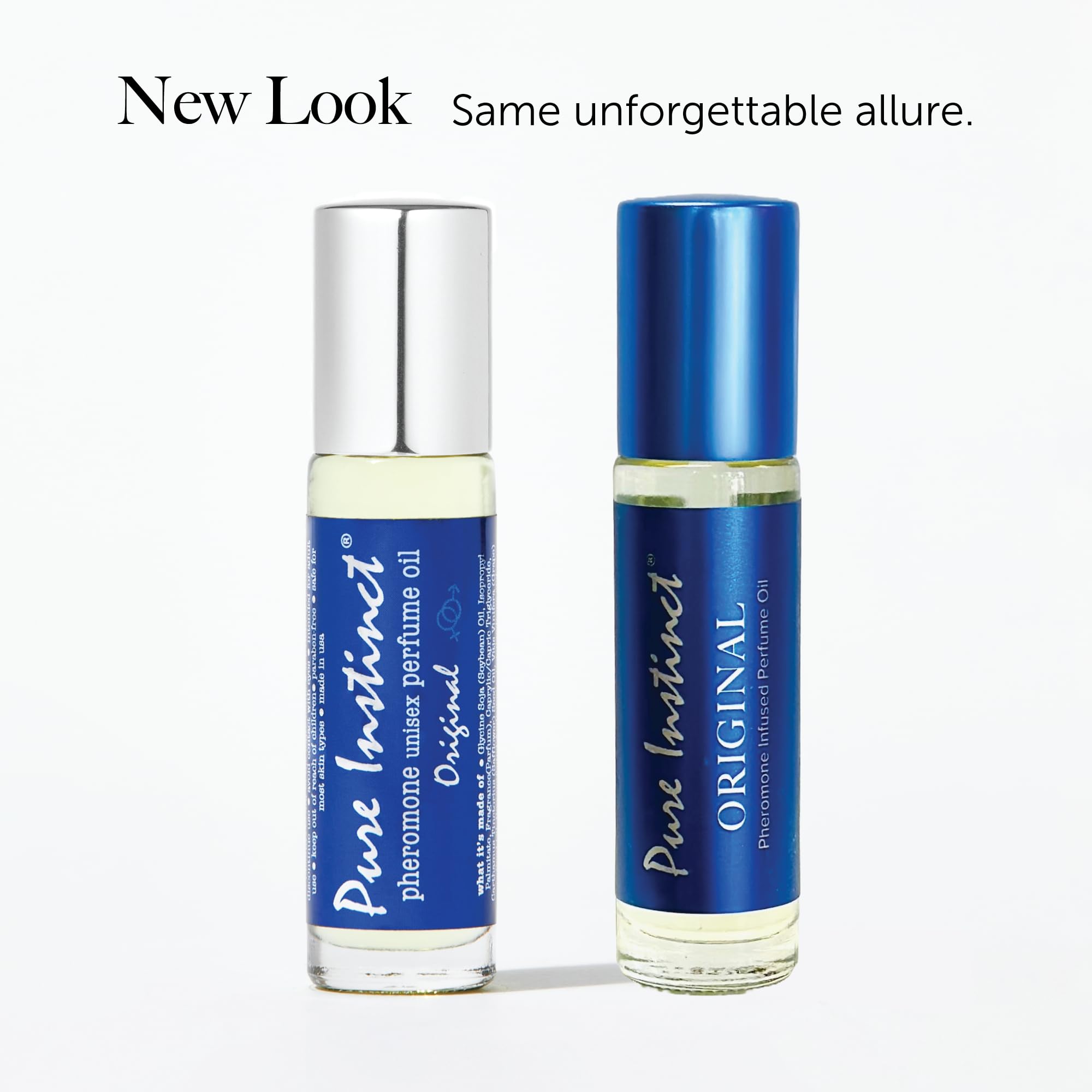 Unisex Pure Instinct original essential oil cologne rollerball close up view