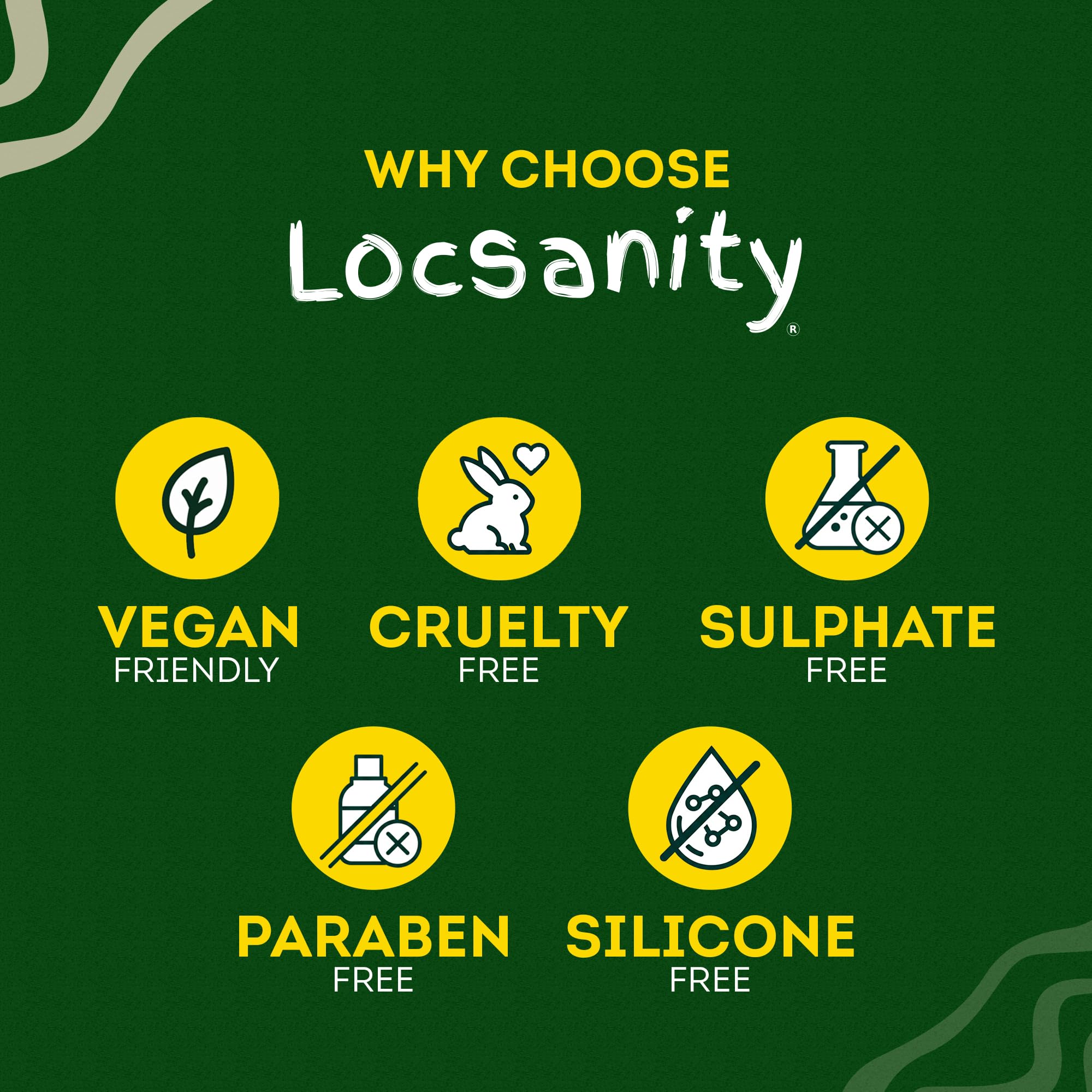 Back label of Locsanity Rosewater and Peppermint 2-in-1 hair cleanser