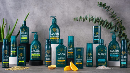 Group shot of Jason Men's grooming collection for men