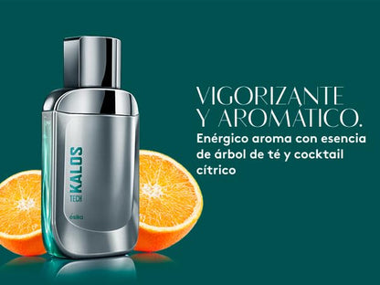 Esika Kalos Action mens fragrance bottle showing fluid oz volume details