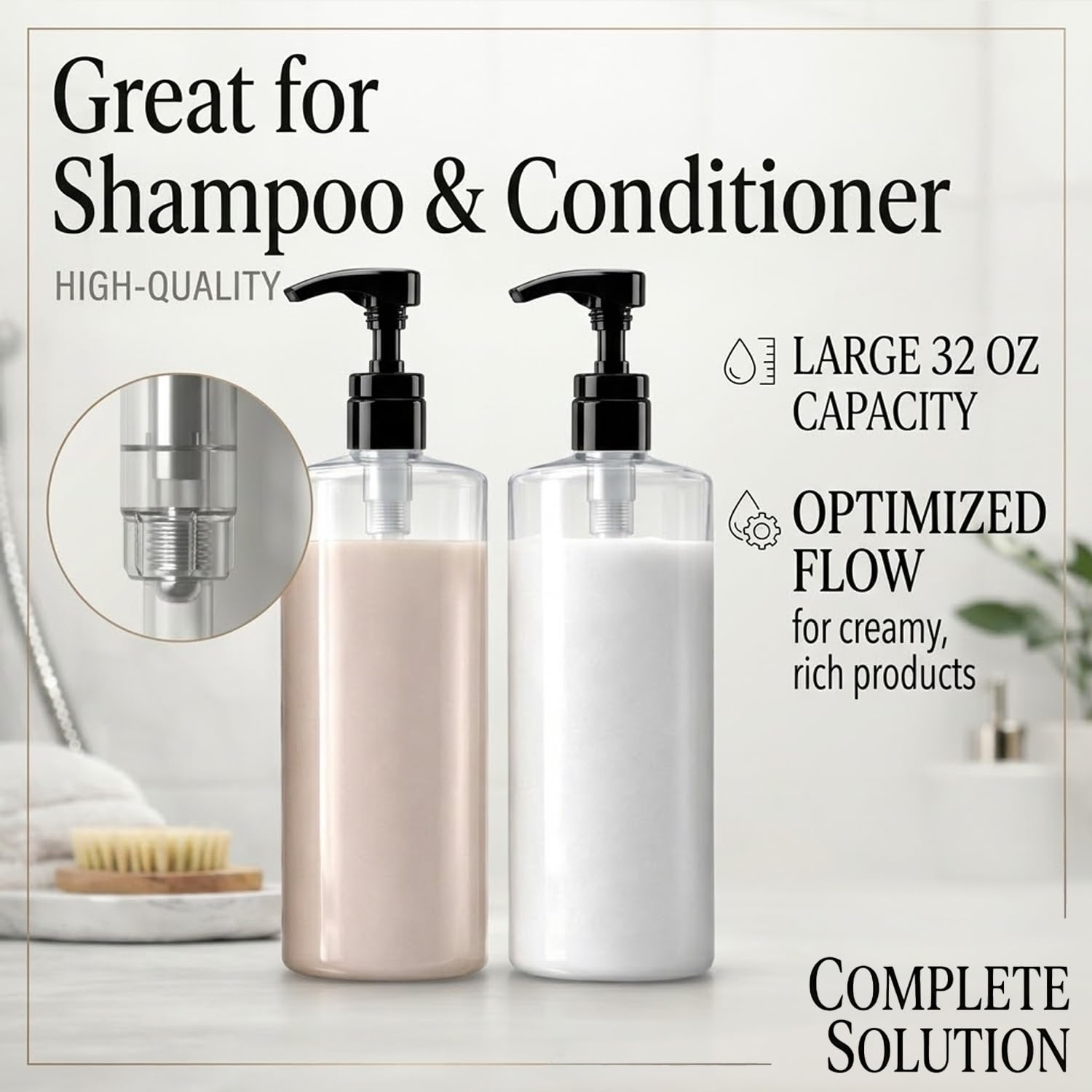 Bar5F replacement pumps for one liter professional salon bottles