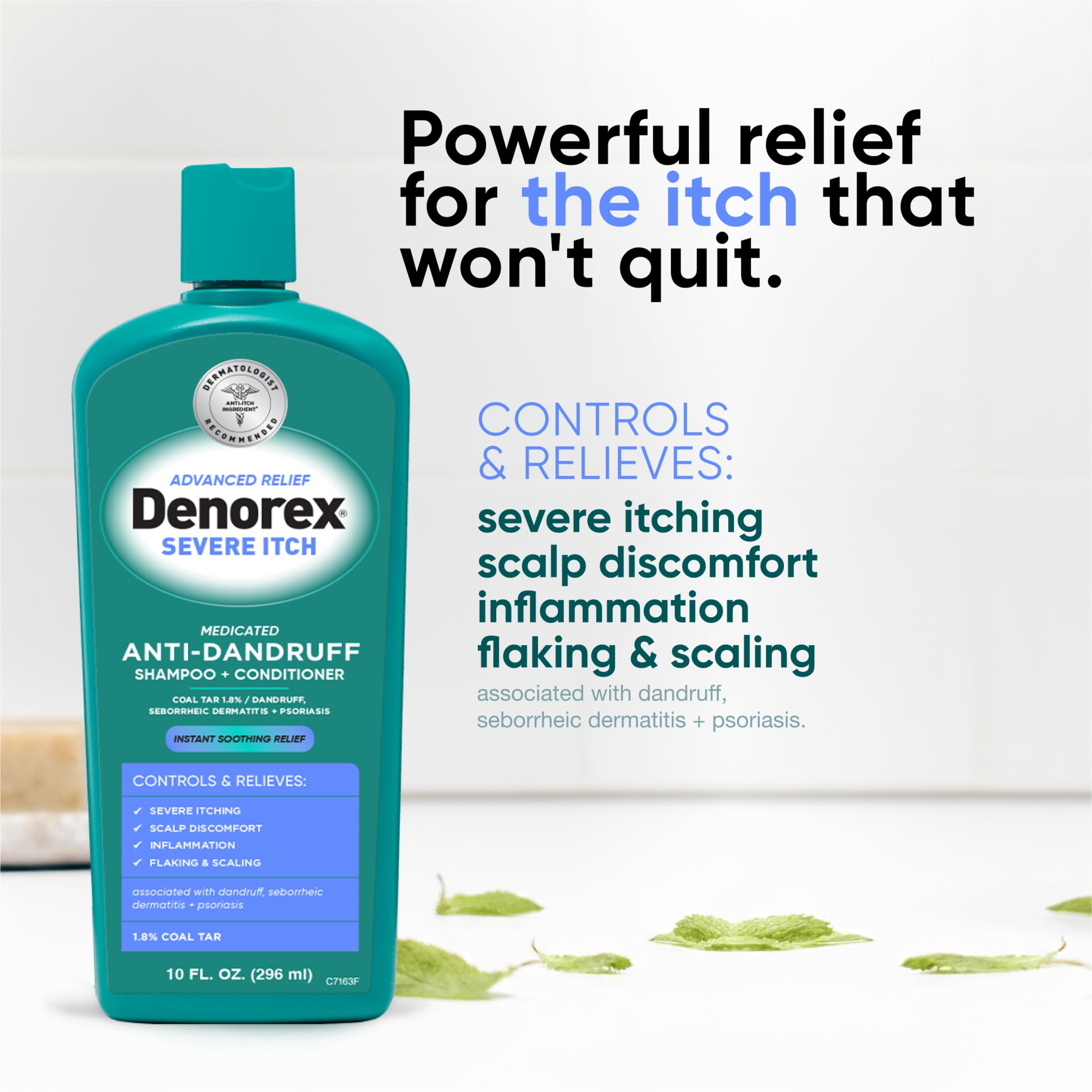 Denorex coal tar formula shampoo for dandruff and psoriasis