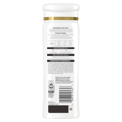Pantene hair care bottle packaging details
