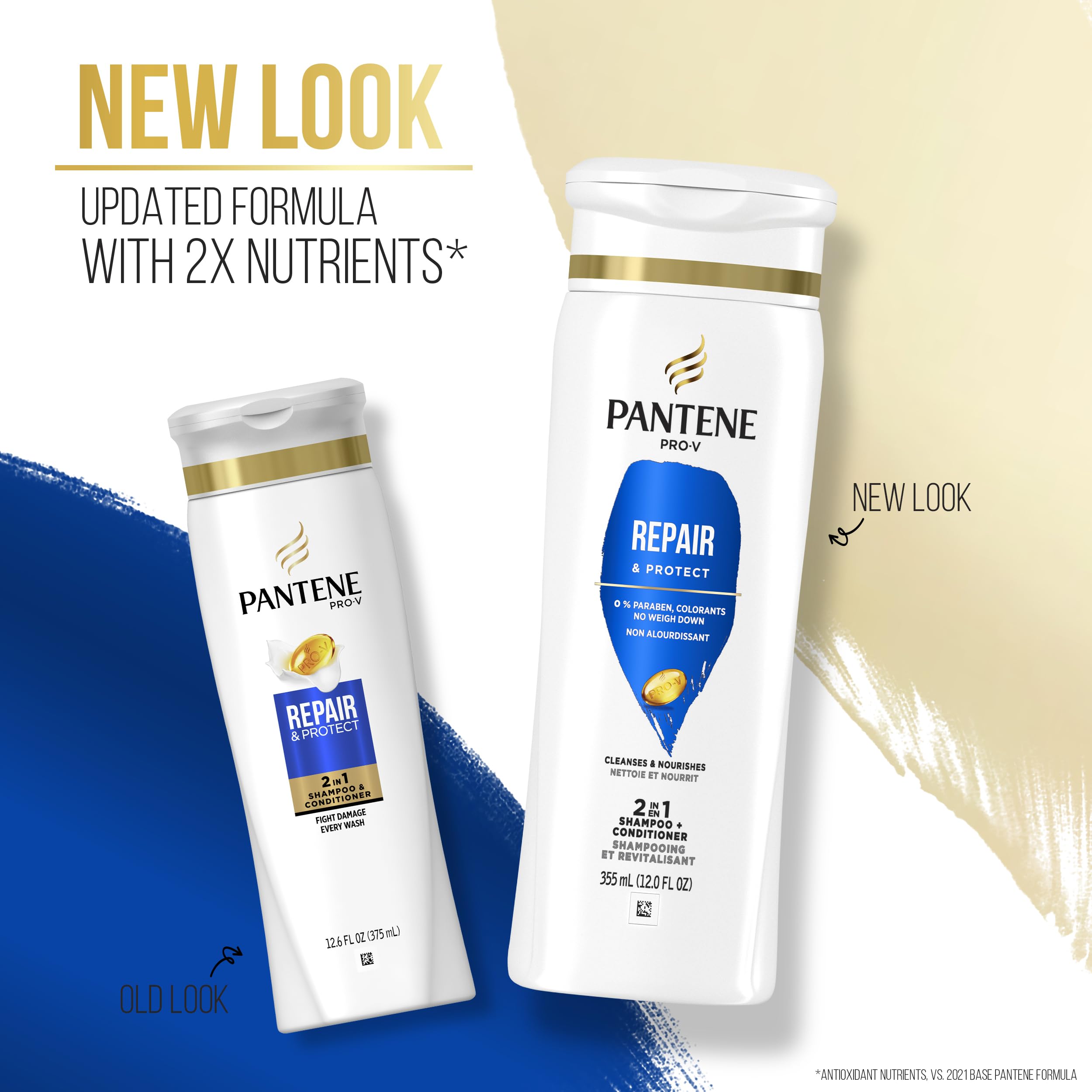 Close up of Pantene Pro-V bottle label