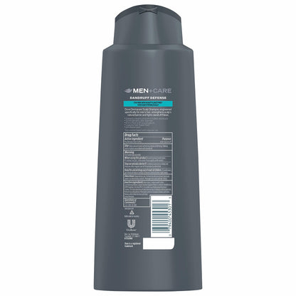 Four pack of Dove Men+Care anti-dandruff shampoo and conditioner bottles