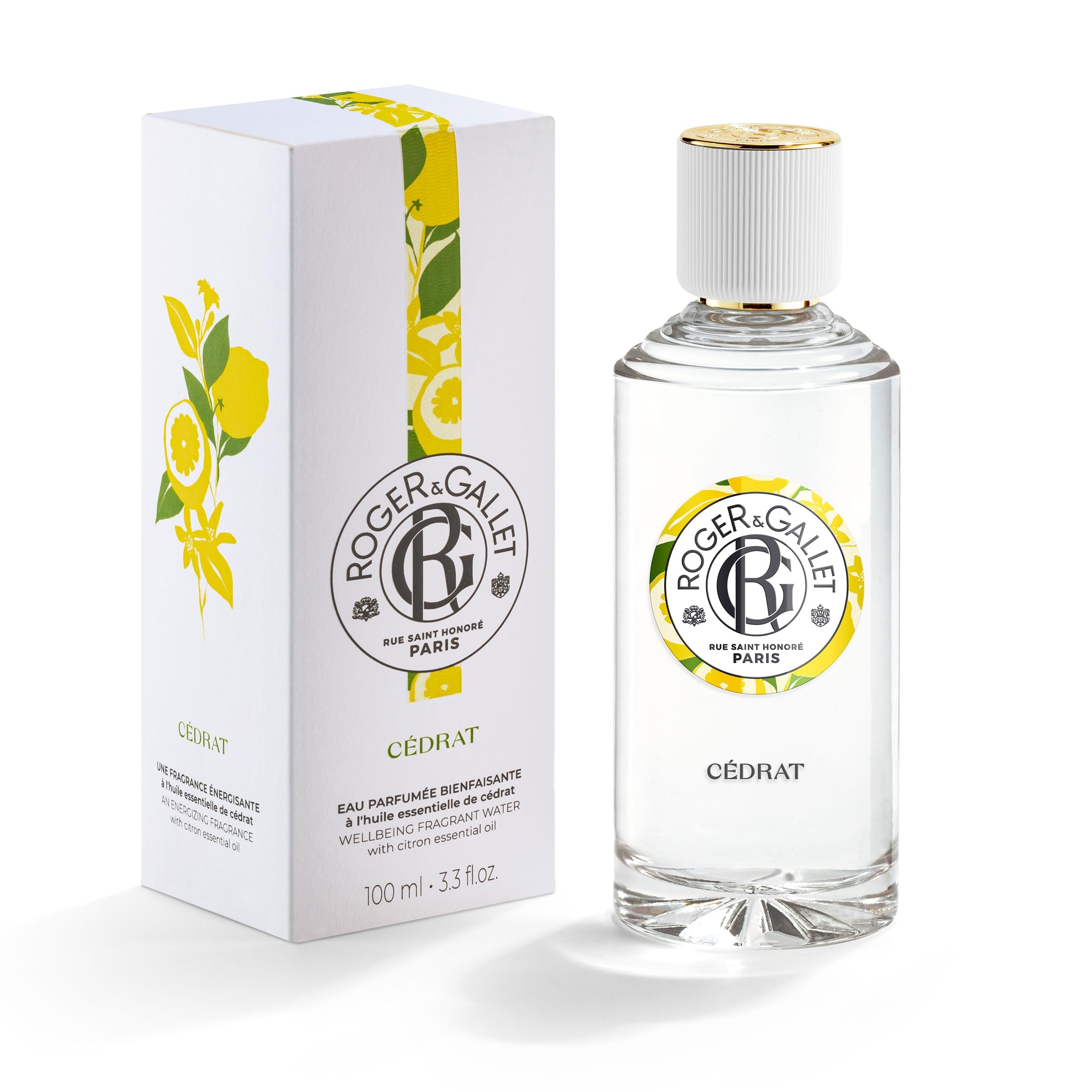 Roger And Gallet Rose body mist packaging showing natural ingredients list