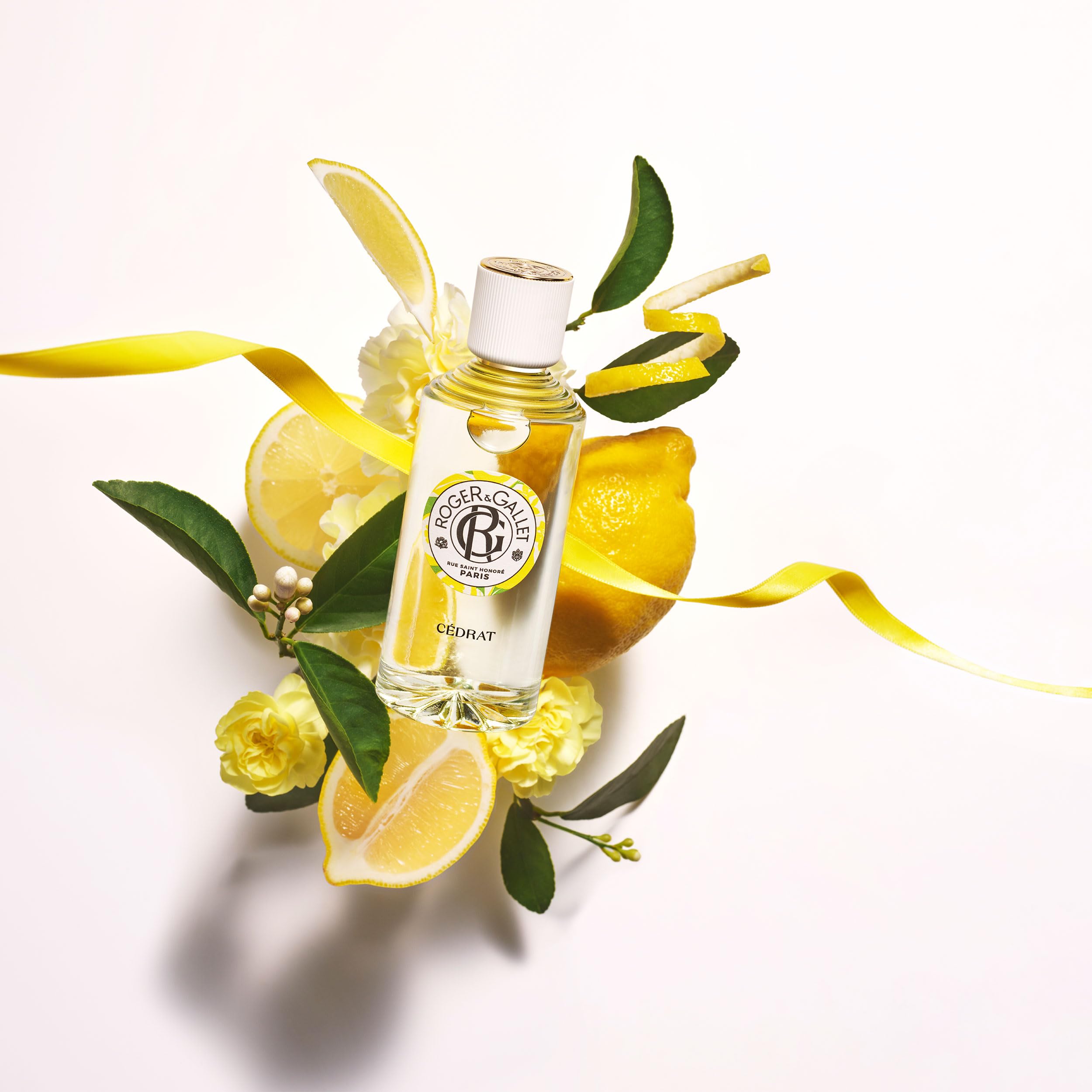 Roger And Gallet classic Damask rose perfume bottle displaying fluid details
